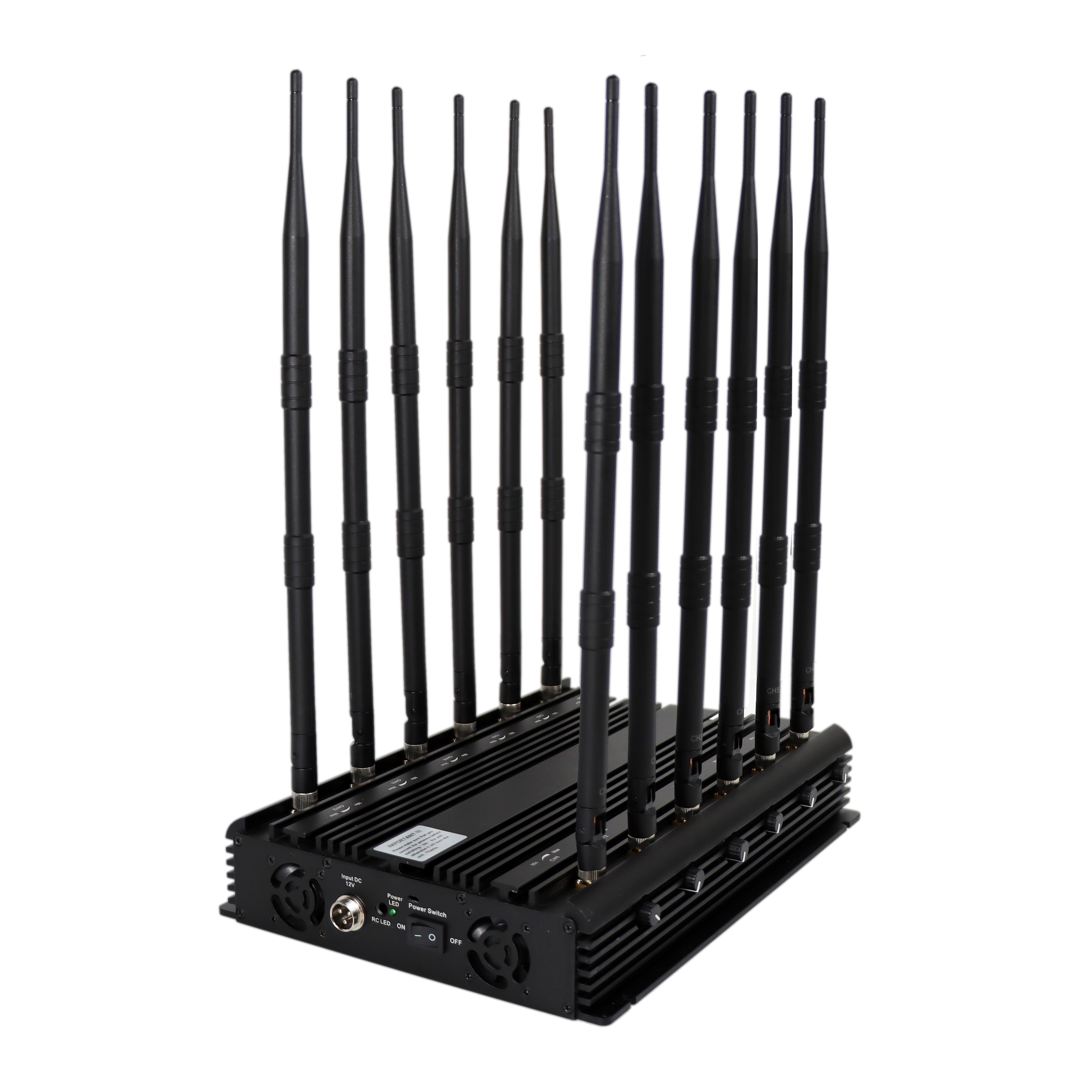 DC12V Car Using 12 Antennas Lojack GPS GSM 3G 4G 5g Cell Phone Jammer