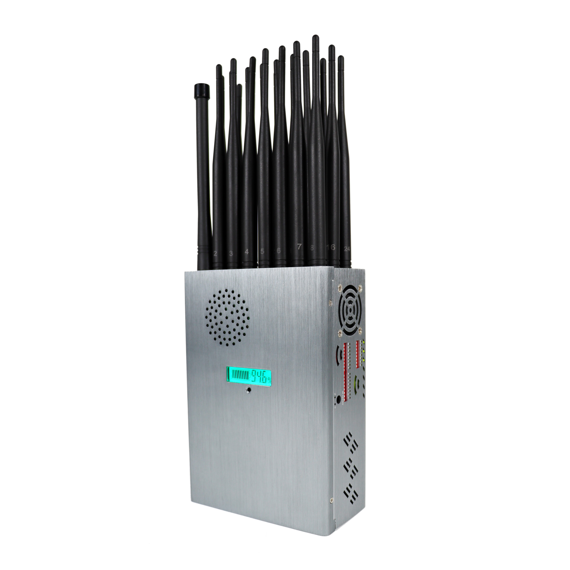 24 Antennas Signal Jammer for GSM LTE 4G 5g GPS WiFi Lojack Tracking GPS Signal Mobile Phone