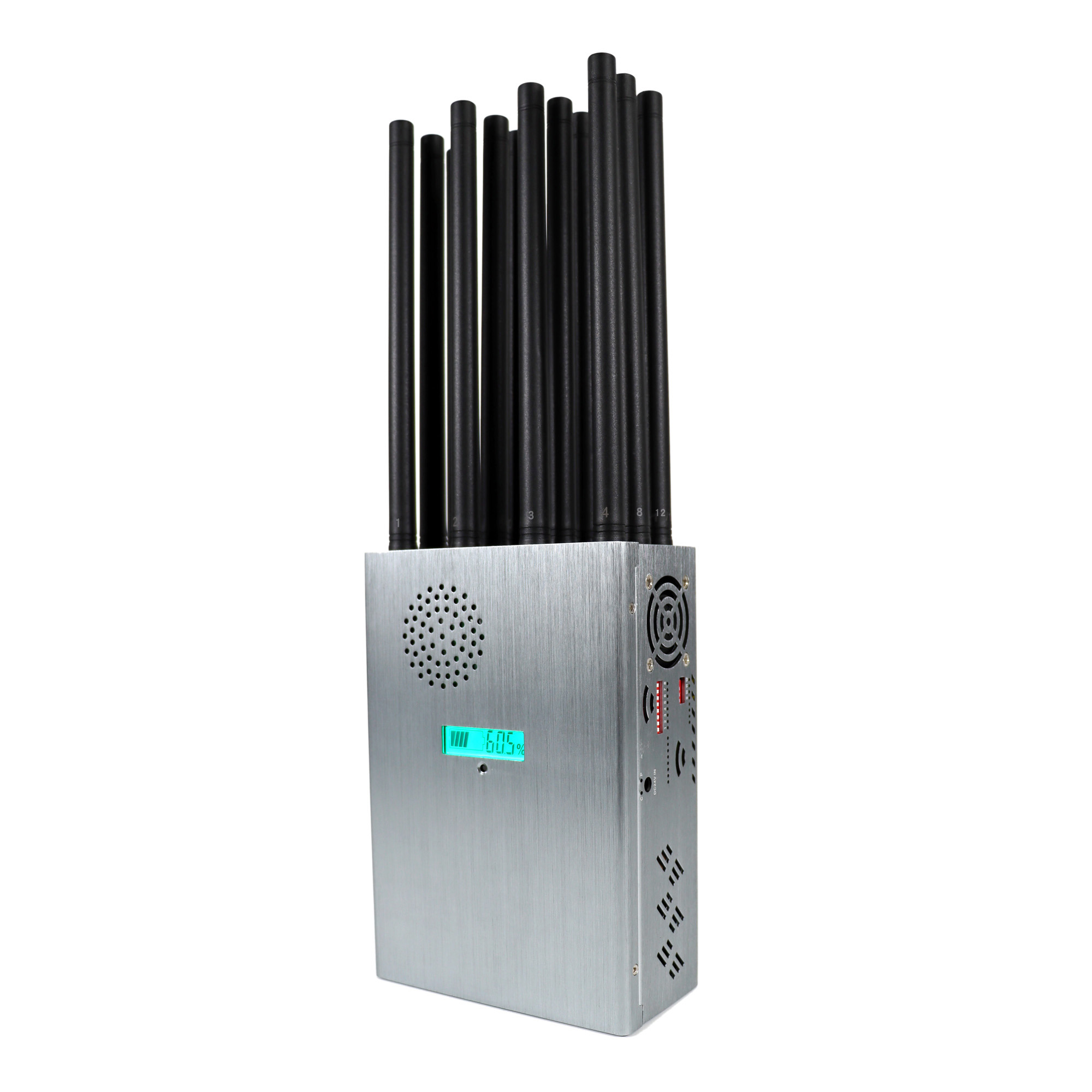 Portable 12 Antennas Cell Phone Signal Jammer Blocking RF Signal 5g Remote Control GPS/WiFi/GSM