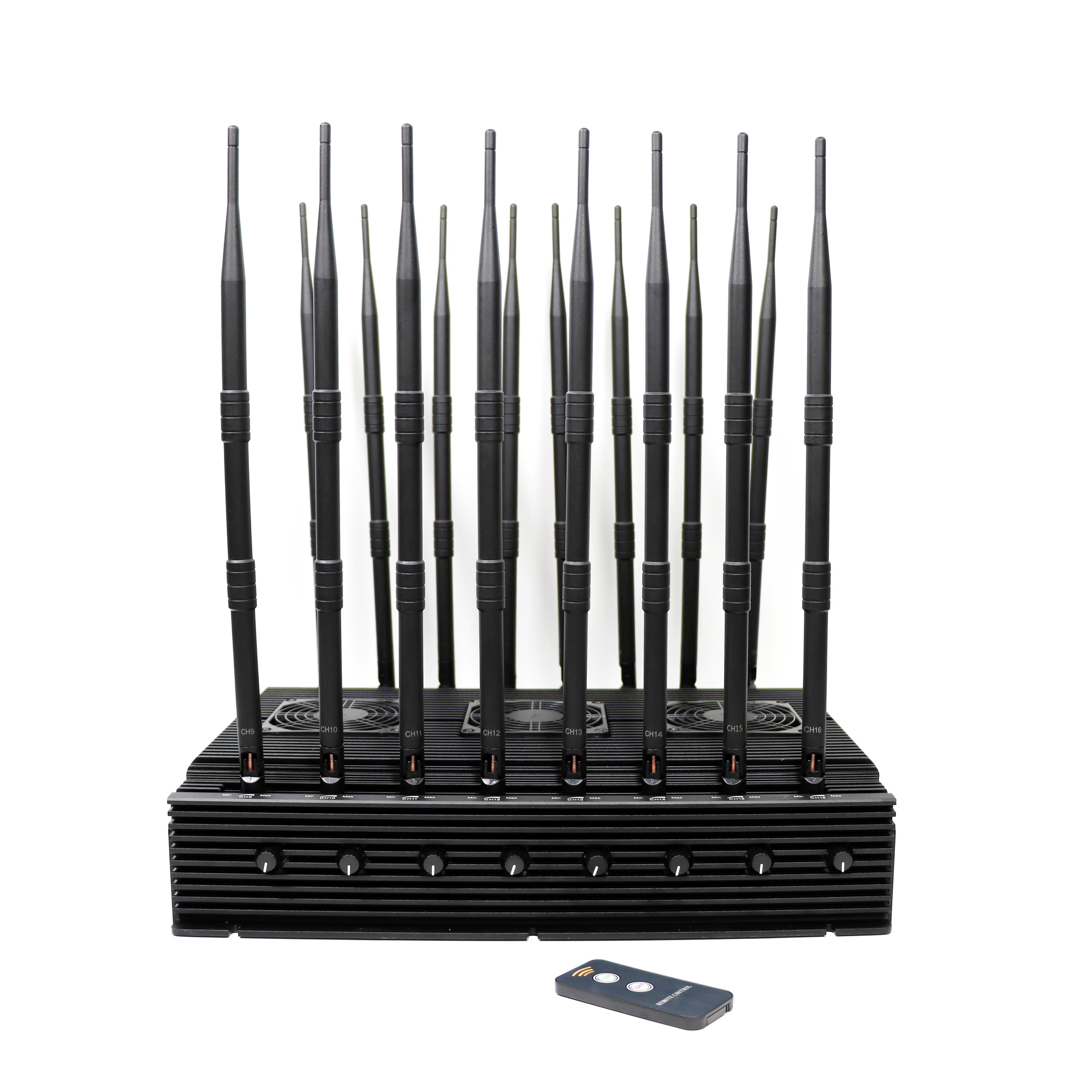 80m 110W Desktop 16 Antenna GPS WiFi GSM 3G 4G 5g Mobile Signal Jamming Devices