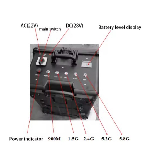 Portable Rcied Cellphone Pelican Signal Jammer for Milittary/Poliice/Government/Convey with 720W