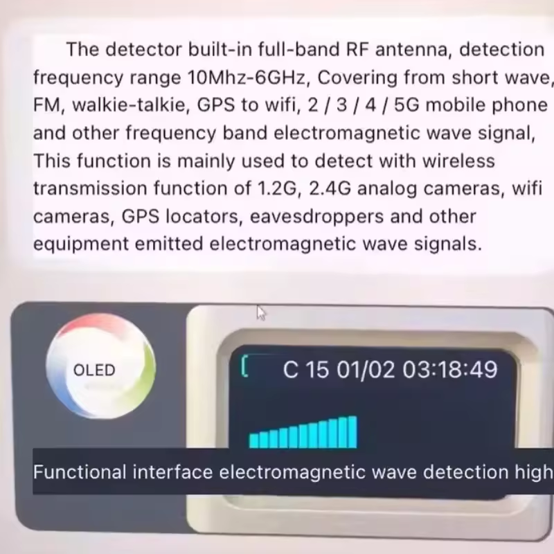 DS616 GPS Detector Anti-eavesdropping Anti-candid Anti-positioning Car Gps Detector Anti-monitoring Infrared Scanner