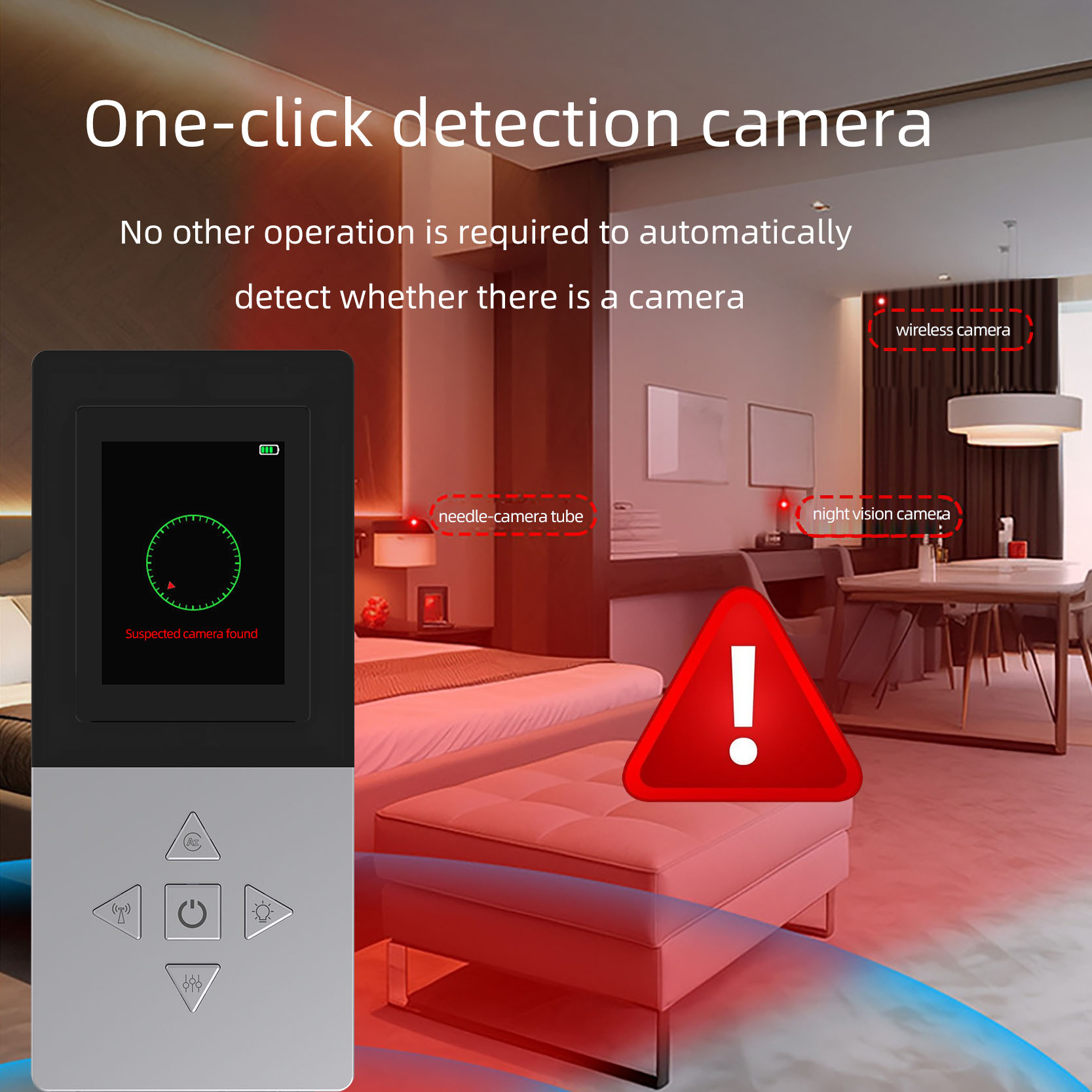 Hot tracking AI Auto Detector Anti-spy Bug Signal Detecting Hidden Camera Detecting for Travel Hotel