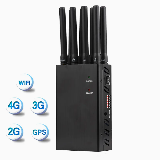 Handheld Portable 8 Channel Phone WiFi GPS Signal Jammer