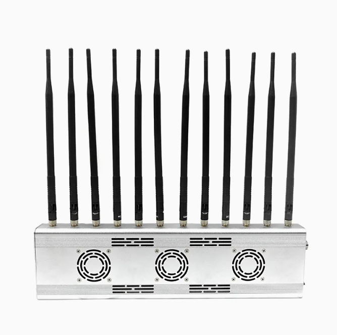 12 Bands Long Range GSM Phone Signal Blocker 2g 3G 4G 5g GPS VHF UHF Satellite WiFi Desktop Mobile Signal Jammer