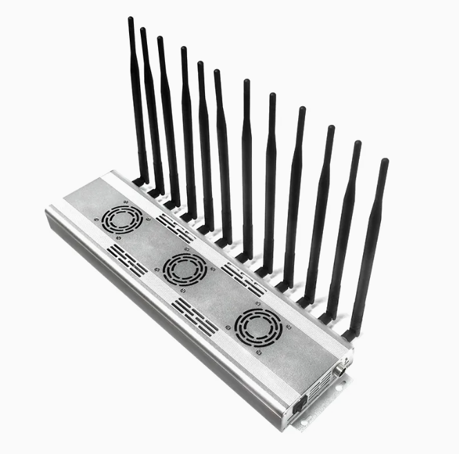 12 Bands Long Range GSM Phone Signal Blocker 2g 3G 4G 5g GPS VHF UHF Satellite WiFi Desktop Mobile Signal Jammer