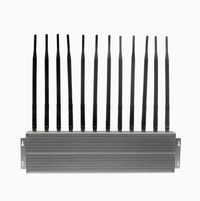 12 Bands Long Range GSM Phone Signal Blocker 2g 3G 4G 5g GPS VHF UHF Satellite WiFi Desktop Mobile Signal Jammer