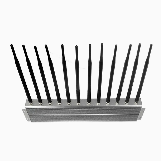 12 Bands Long Range GSM Phone Signal Blocker 2g 3G 4G 5g GPS VHF UHF Satellite WiFi Desktop Mobile Signal Jammer